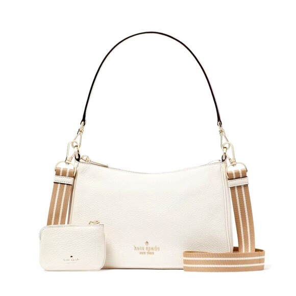 New Kate Spade Rosie Shoulder Bag Pebbled Leather Parchment Multi - Picture 1 of 4